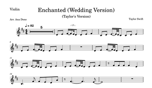 Enchanted (Violin Sheet Music)