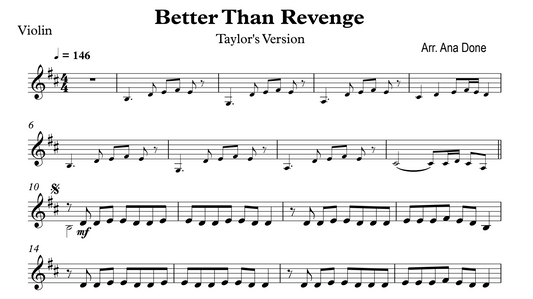 Better Than Revenge (Violin Sheet Music)