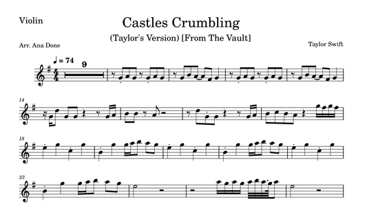 Castles Crumbling (Violin Sheet Music)