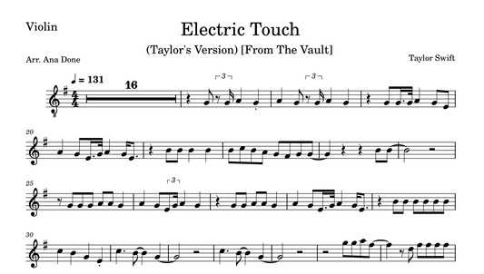 Electric Touch (Violin Sheet Music)