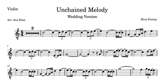 Unchained Melody (Wedding Violin & Harp Version)