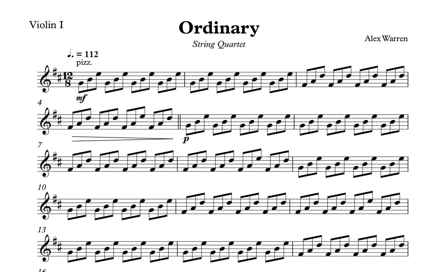 Ordinary (String Quartet Arrangement)