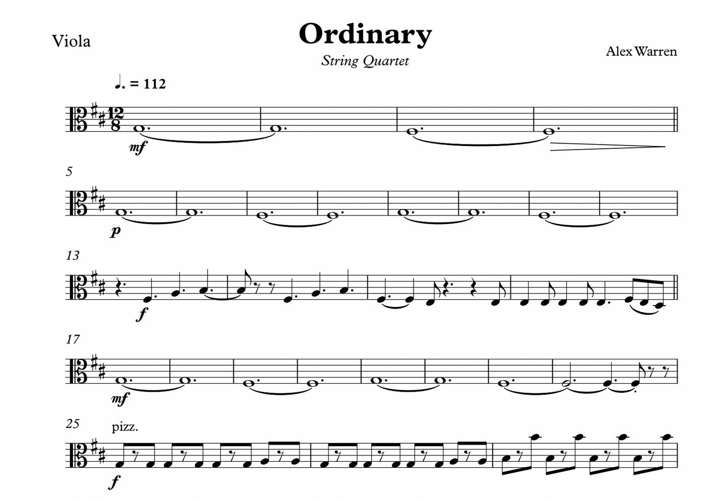 Ordinary (String Quartet Arrangement)