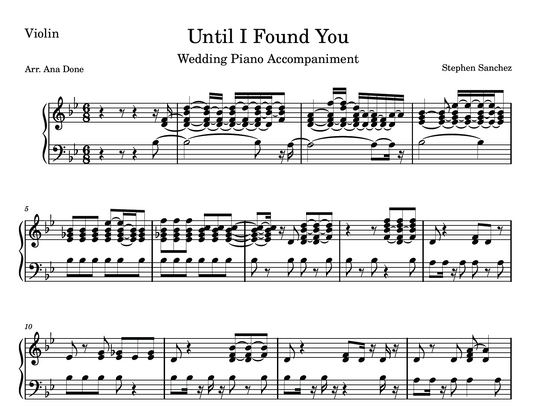 Until I Found You (Piano Sheet Music)