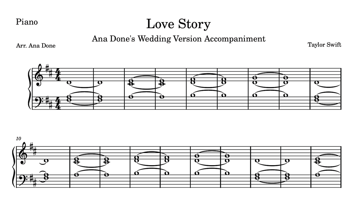Love Story (Wedding Version Piano Accompaniment)