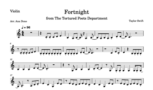 Fortnight (Violin Sheet Music)