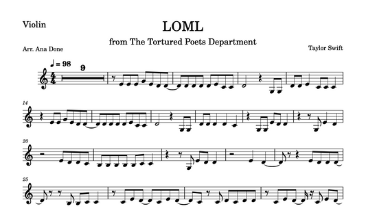 loml (Violin Sheet Music)