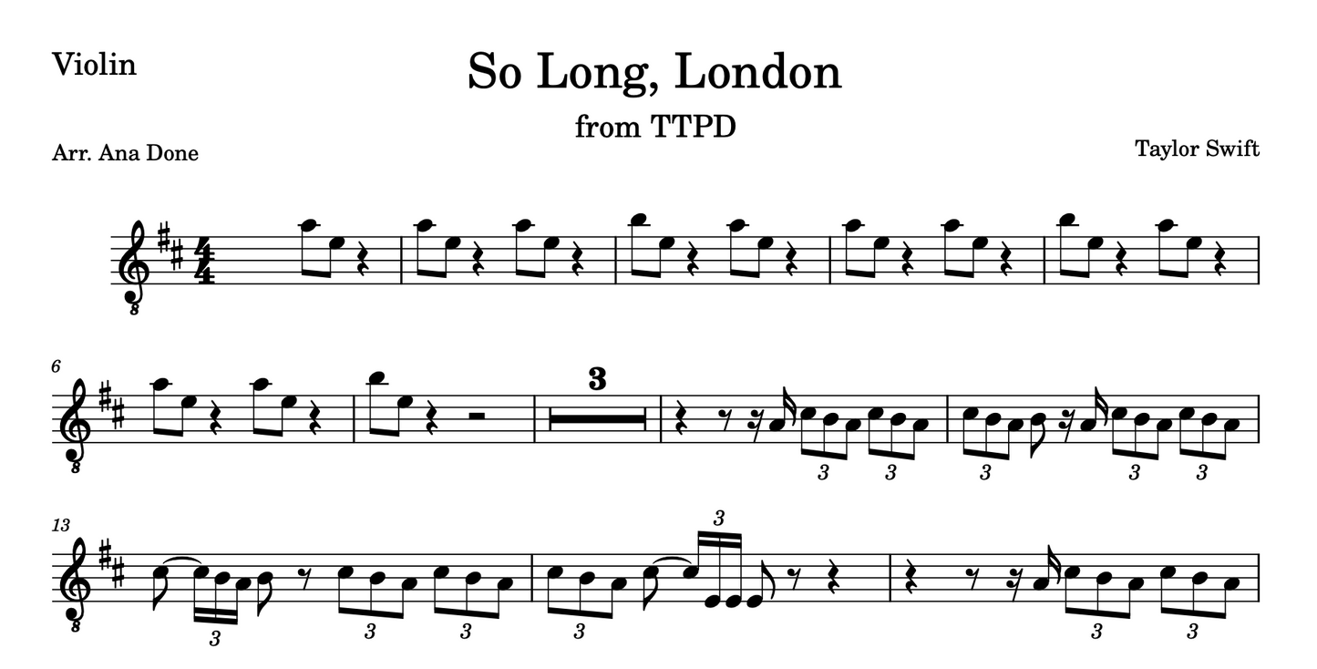 So Long, London (Violin + Viola Sheet Music Bundle)