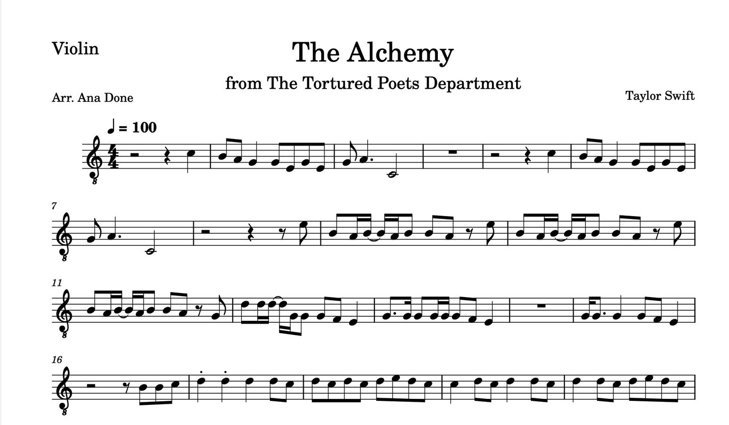 The Alchemy (Wedding Violin Sheet Music)