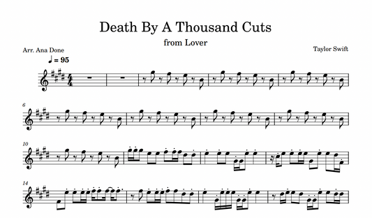 Death By A Thousand Cuts (Violin Sheet Music)