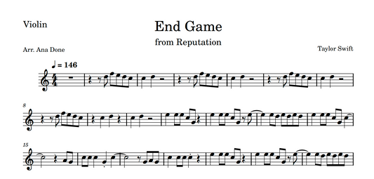 End Game (Violin Sheet Music)