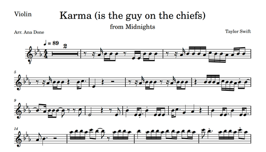 Karma (Violin Sheet Music)