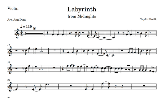 Labyrinth (Wedding Violin Sheet Music)