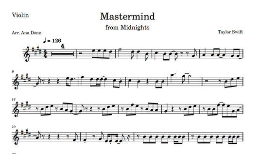 Mastermind (Violin Sheet Music)