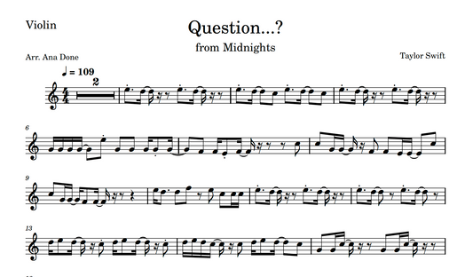Question (Violin Sheet Music)